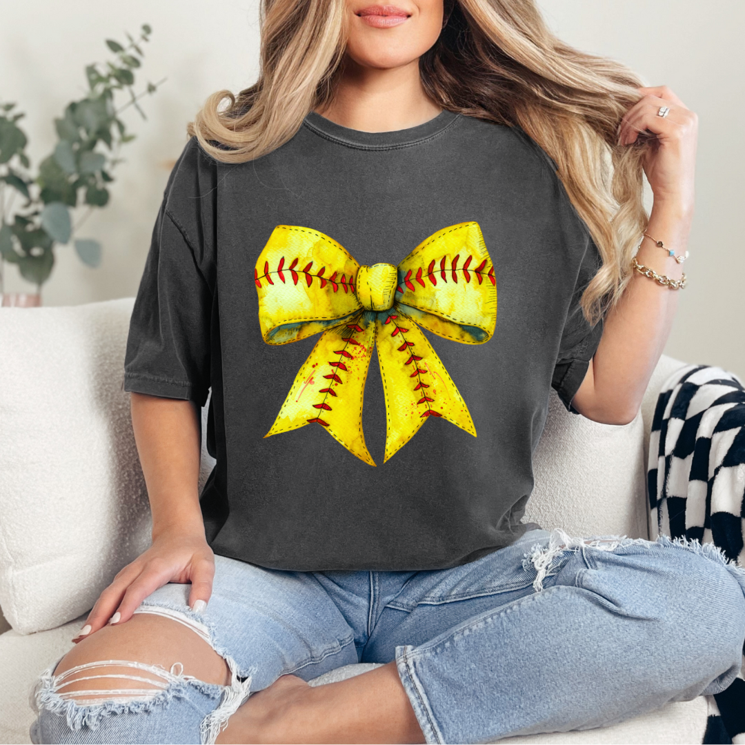 Softball Bow (short sleeve, long sleeve, sweatshirt, hoodie)