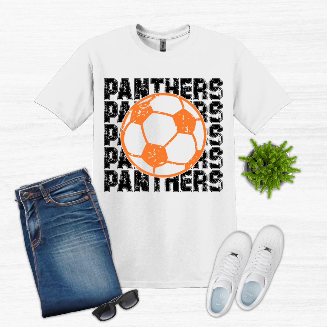 Panthers Soccer Block Letters (short sleeve, long sleeve, sweatshirt, hoodie)