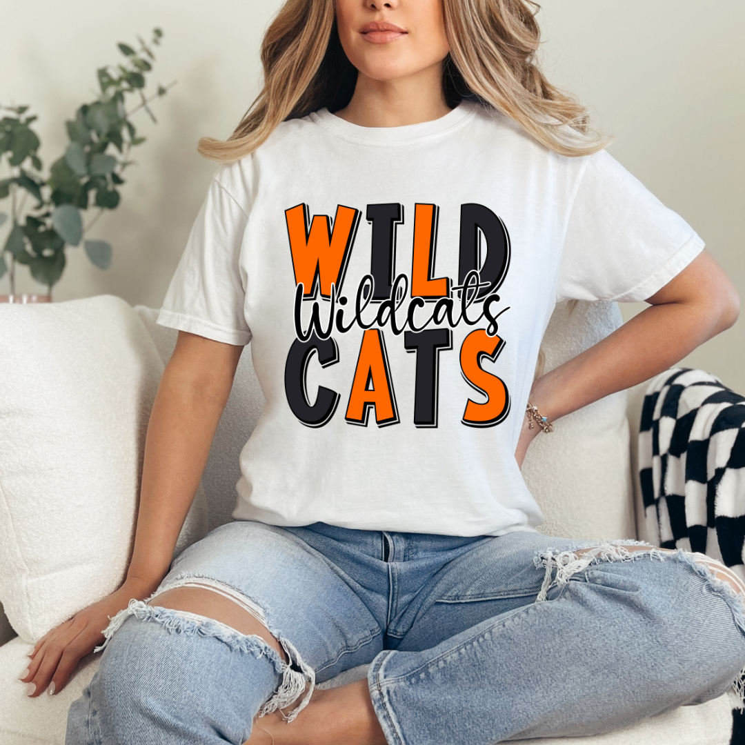 Wildcat Block with Script (short sleeve, long sleeve, sweatshirt, hoodie)