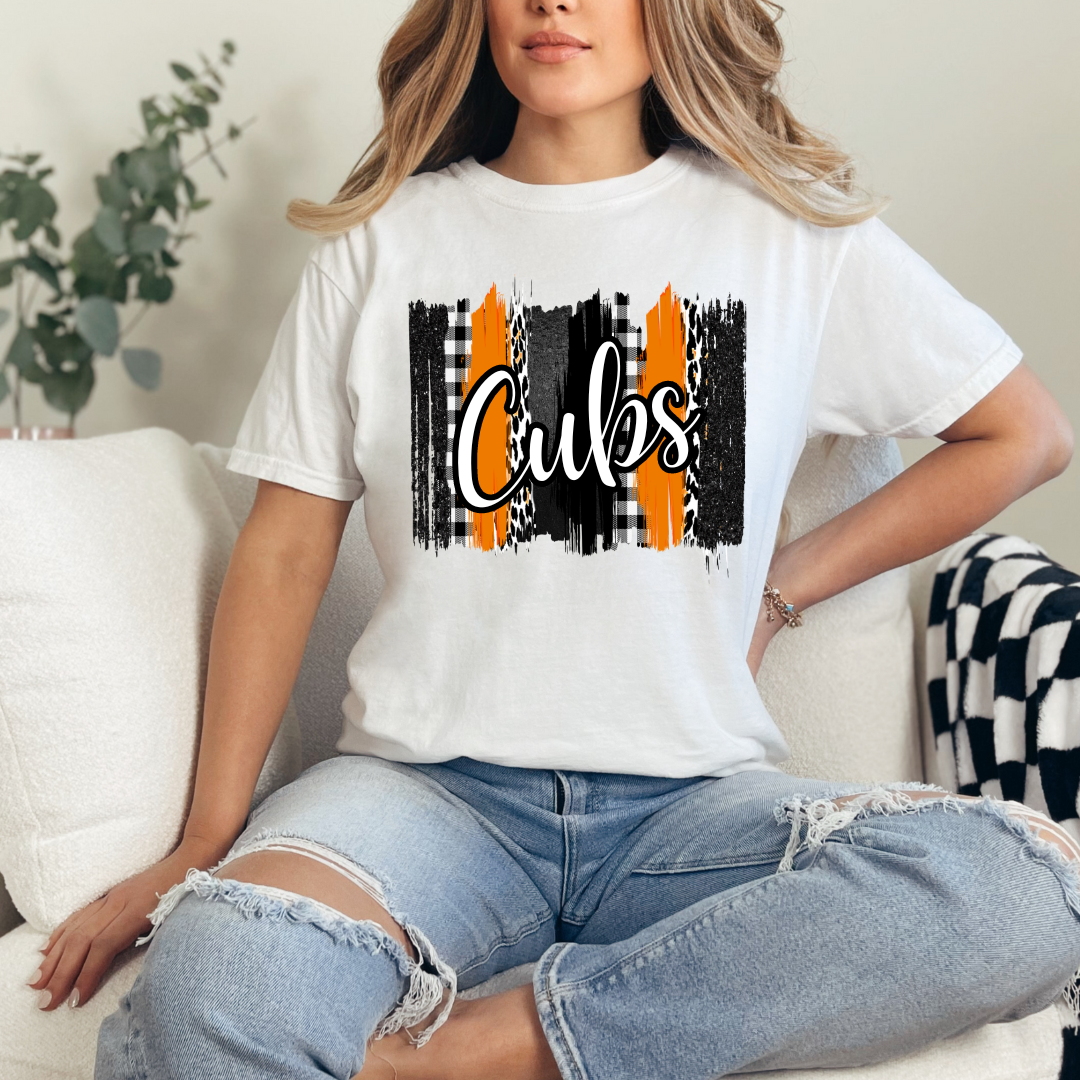 Cubs Checkered Comfort Color (Adult Only)