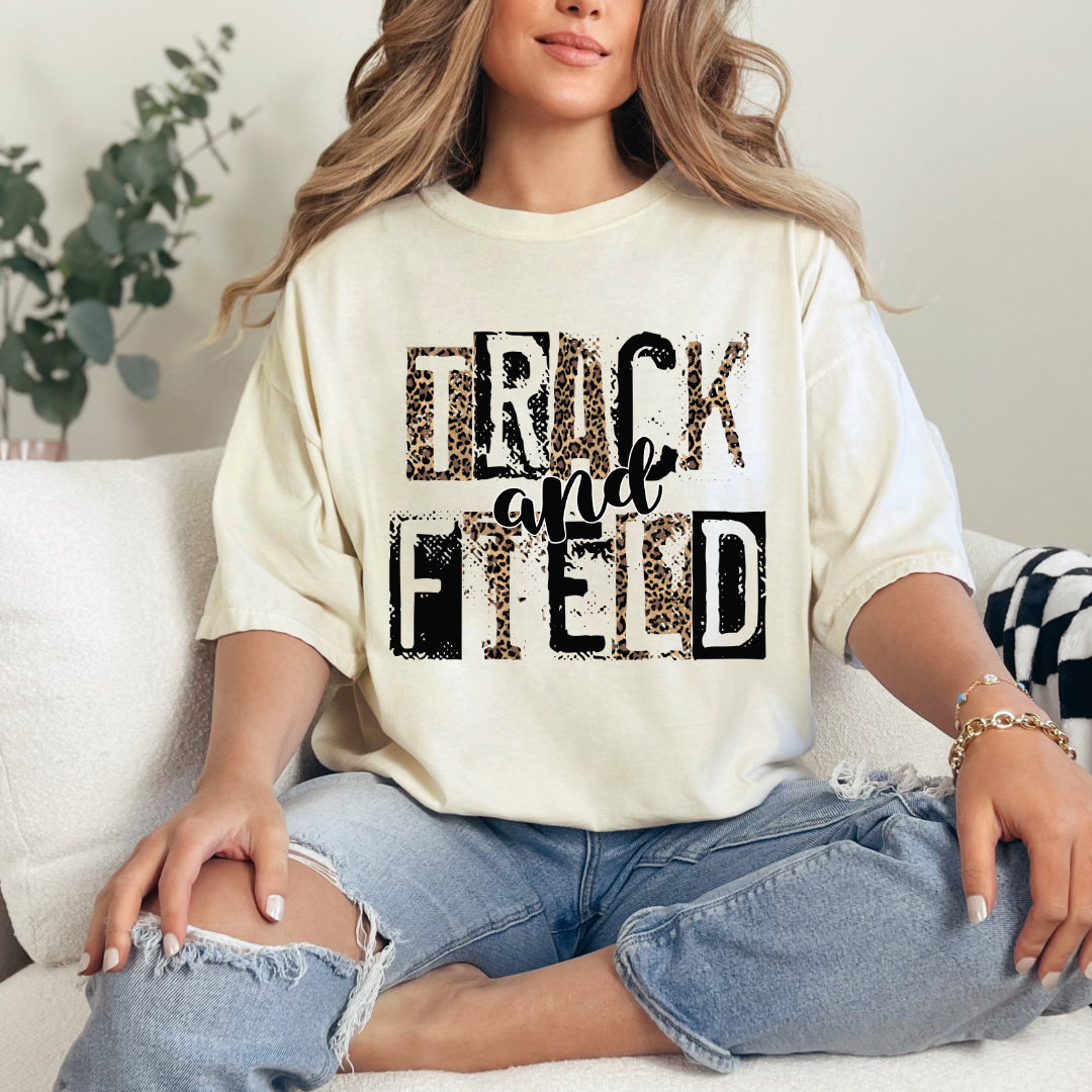 Track and Field Cheetah Ivory Comfort Color
