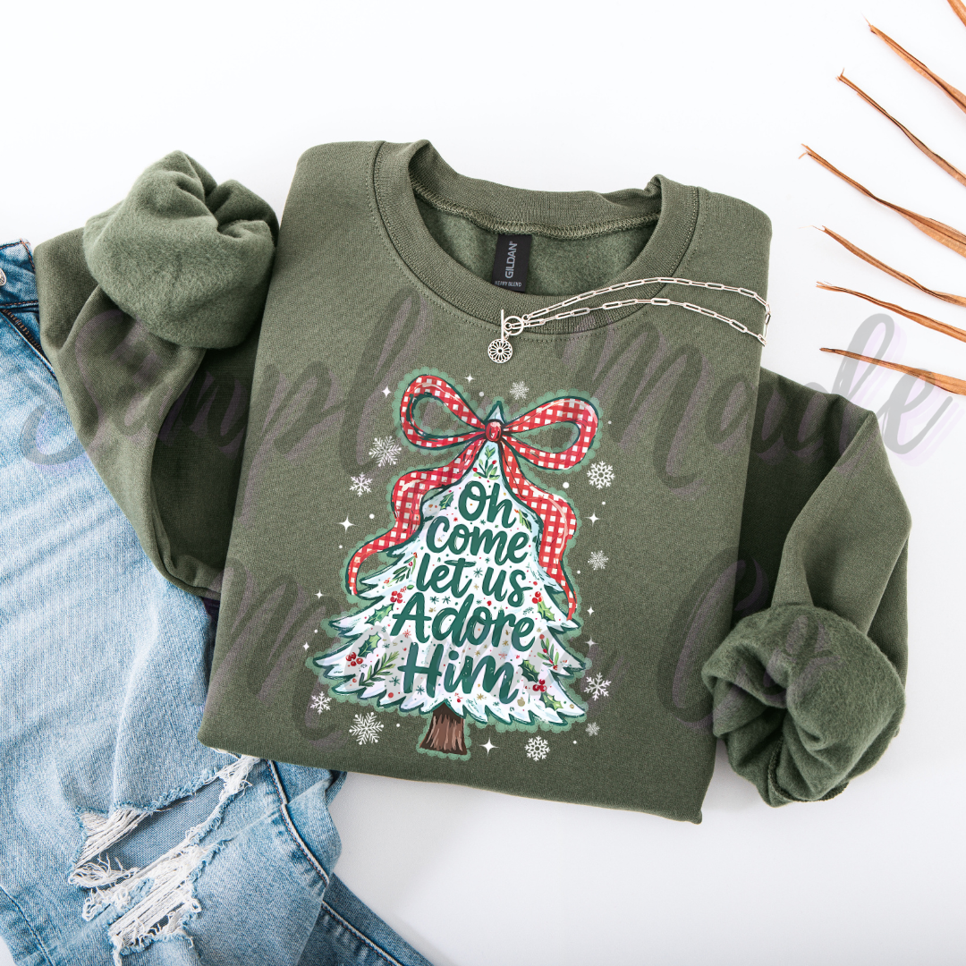 Oh Come Let Us Adore Him Sweatshirt