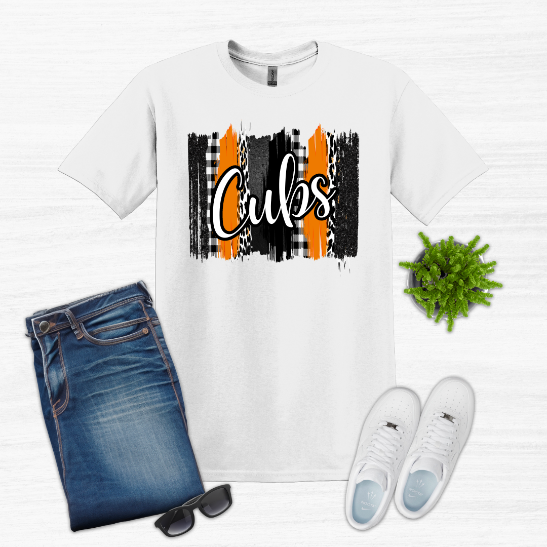 Cubs Checkered Gildan Short Sleeve (Youth and Adult)