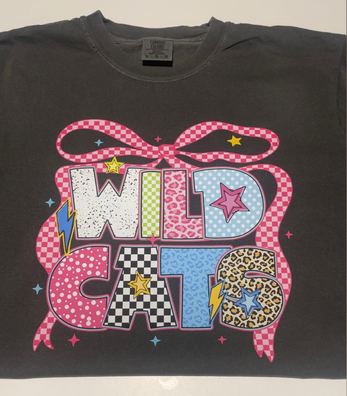Wildcats Animal Print Bow (short sleeve, long sleeve, sweatshirt, hoodie)