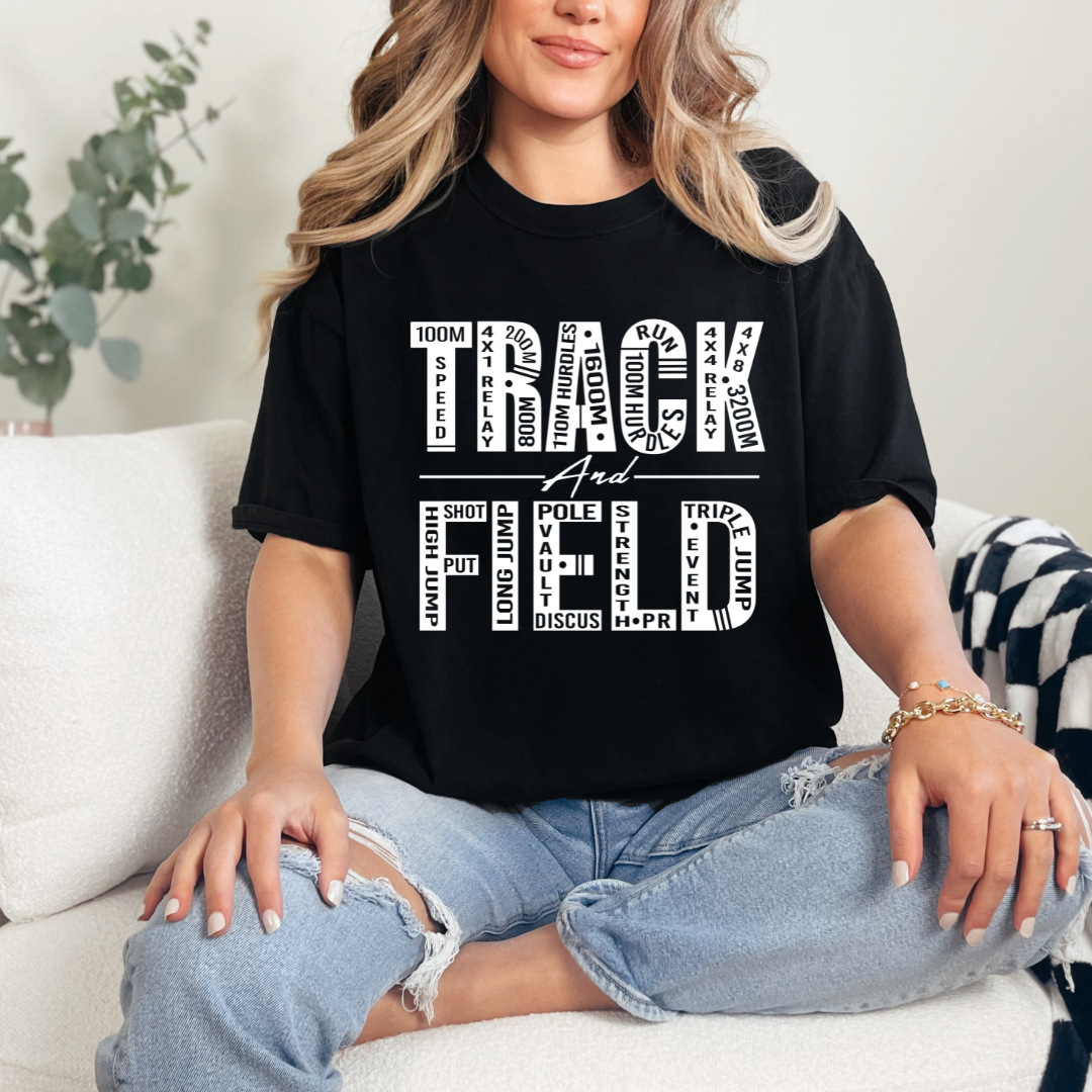Track and Field Events Black Comfort Color