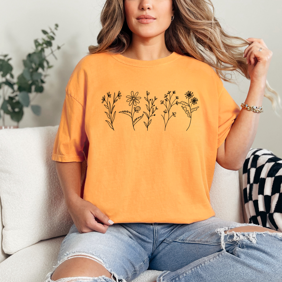 Black Wildflowers Shirt