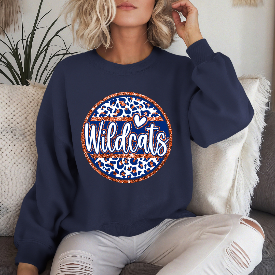 Wildcats Cheetah Faux Glitter Sweatshirt (Youth and Adult)