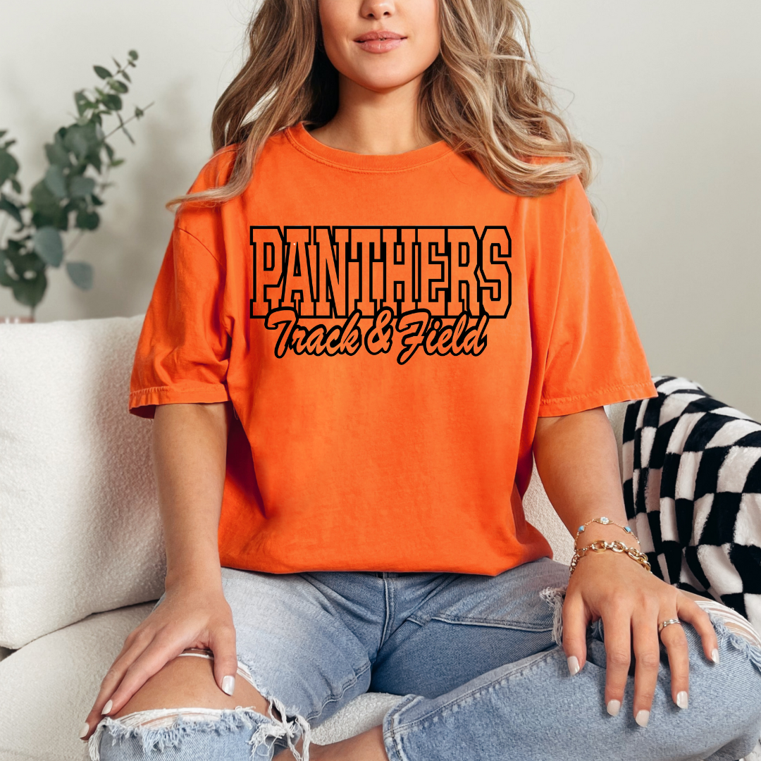 Panthers Track and Field Orange Comfort Color