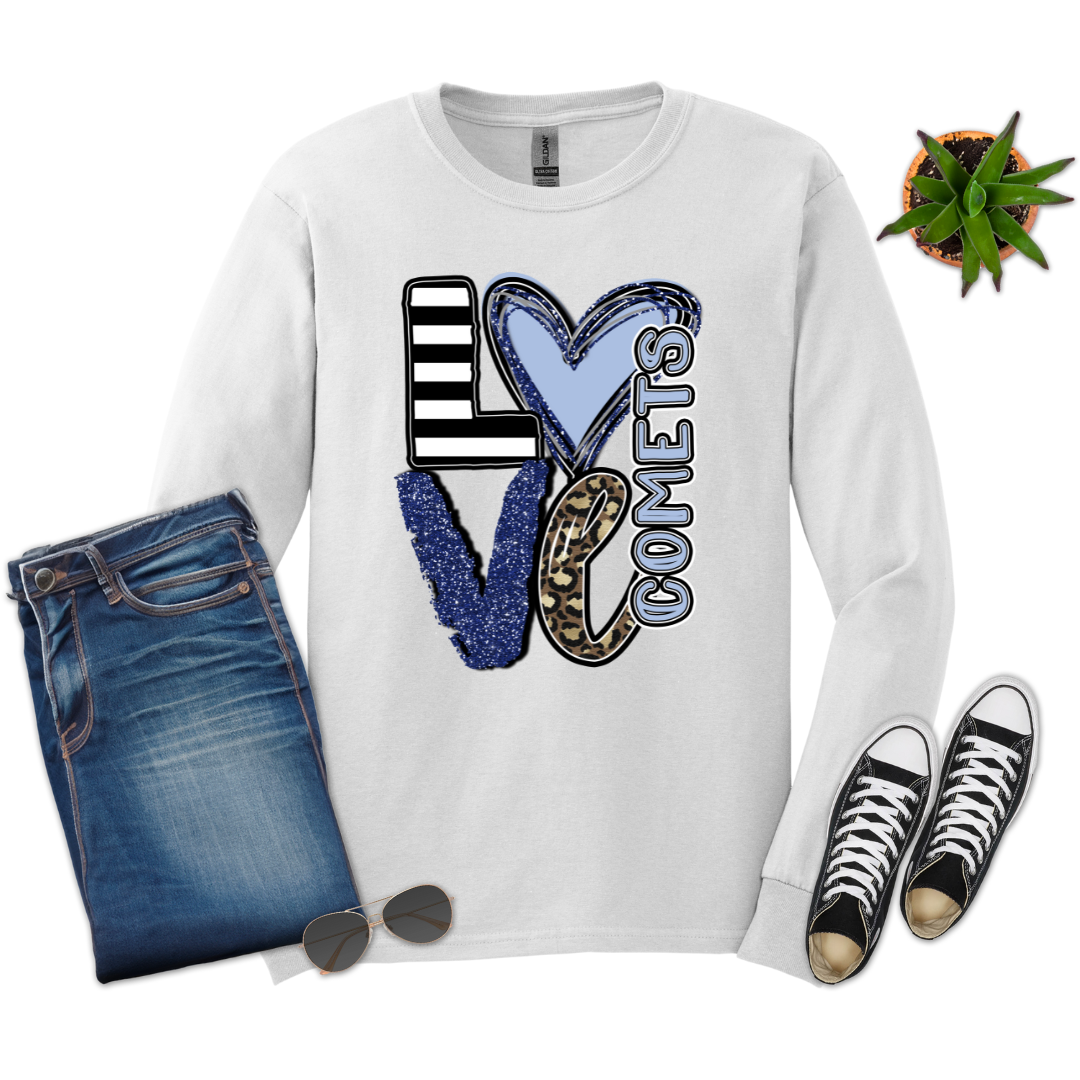 Comets LOVE Gildan Long Sleeve (Youth and Adult)