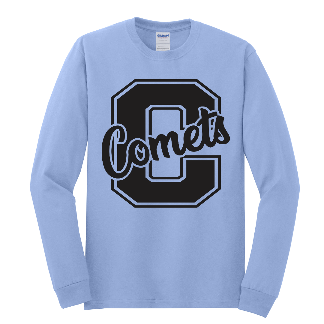 Comets Big C Spirit Shirt Long Sleeve