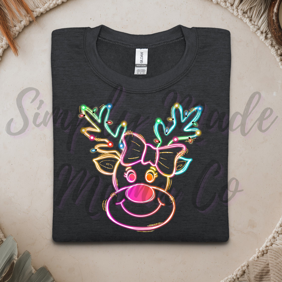 Neon Rudolph Youth Sweatshirt