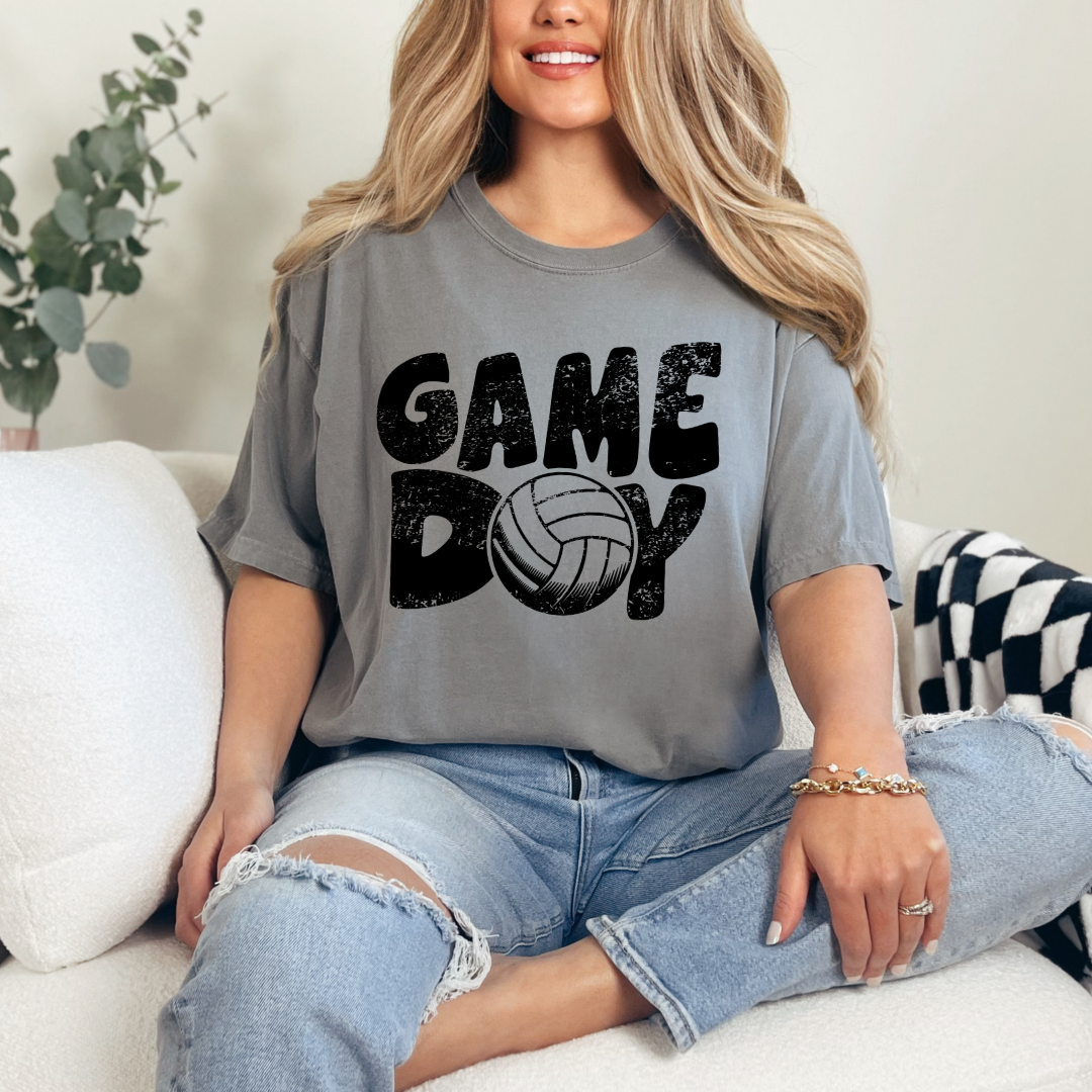 Game Day Volleyball Grey Comfort Color