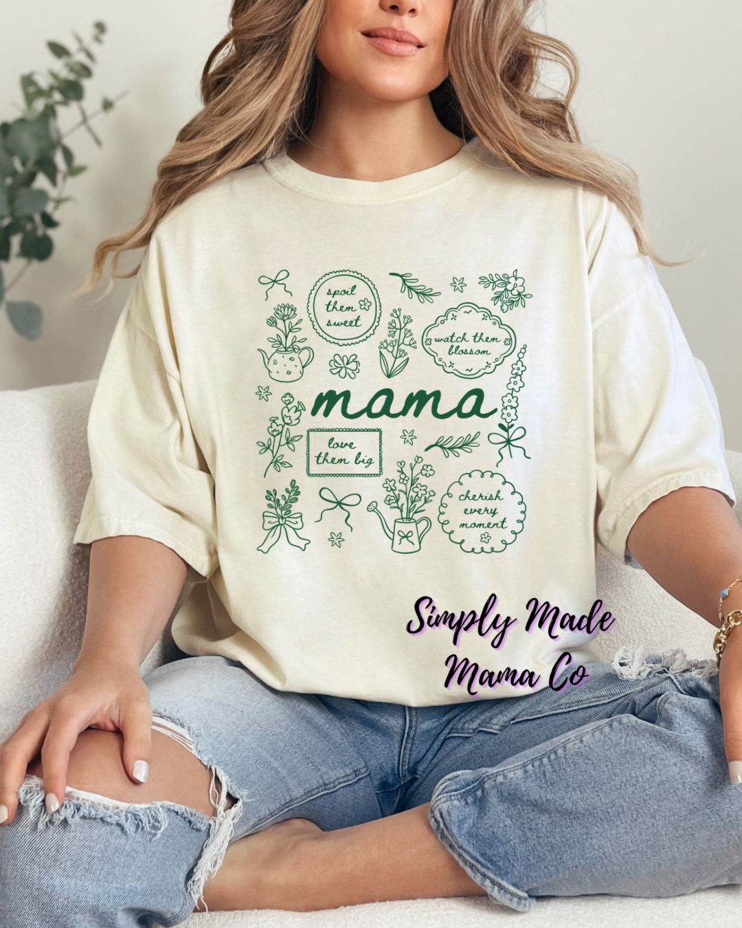Mama Collage Green Comfort Color