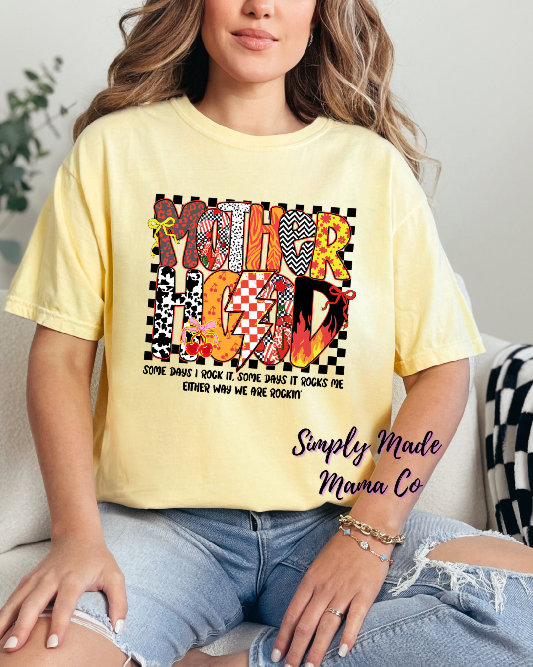 Motherhood Rocks Me Flames Comfort Color