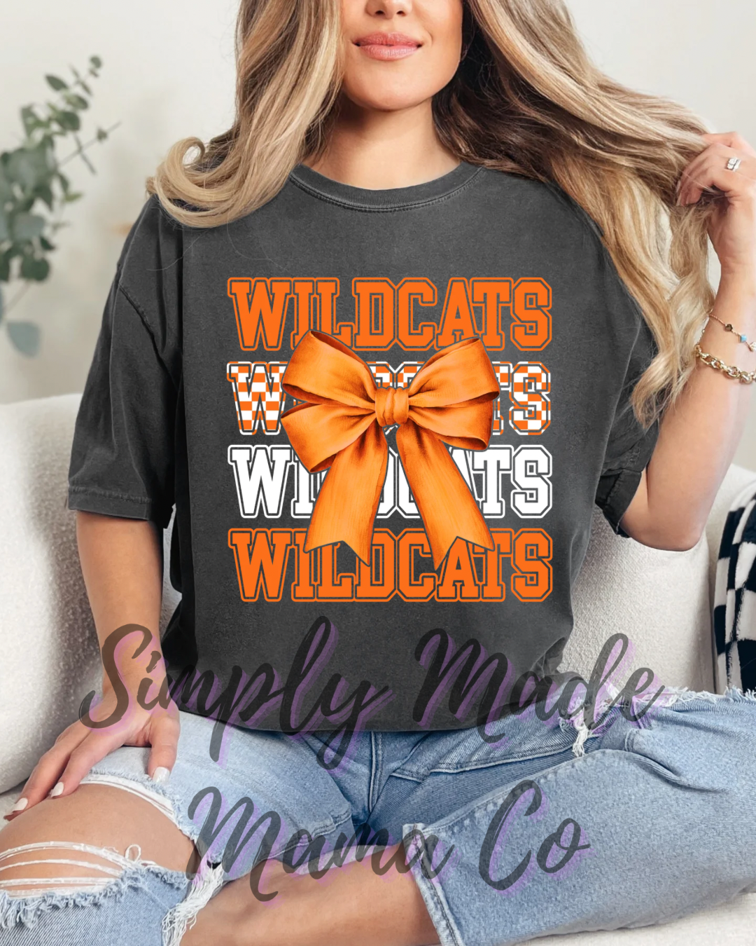 Wildcats Bow MVMS Grey (short sleeve, long sleeve, sweatshirt, hoodie)