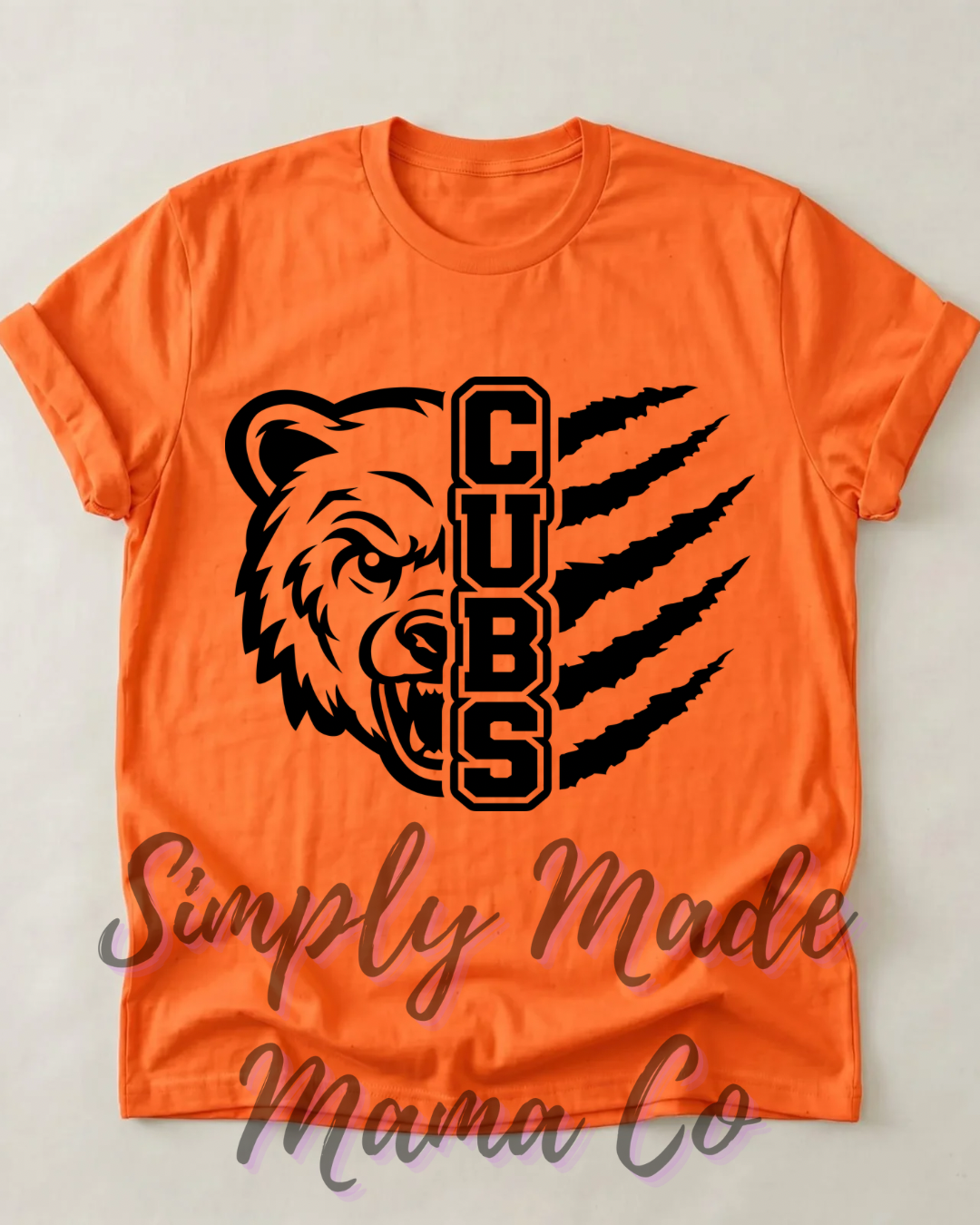 Cubs Claw Orange (short sleeve, long sleeve, sweatshirt, hoodie)