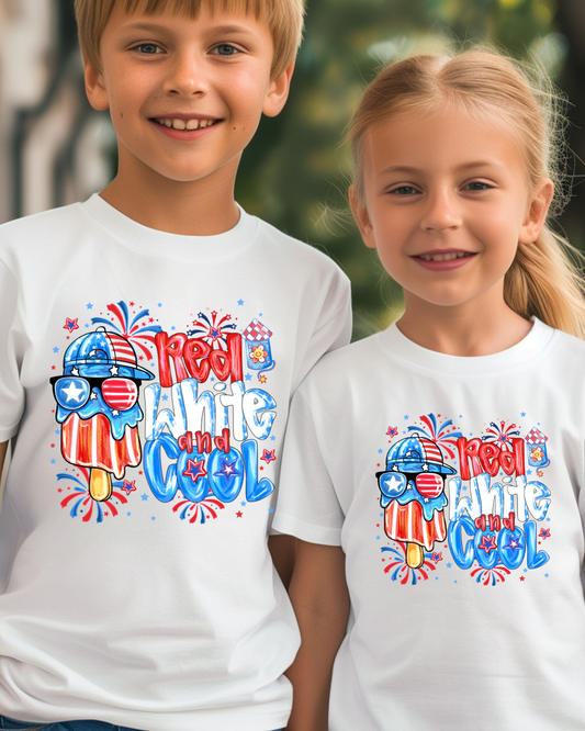 Red, White, and Cool Kid's Shirt