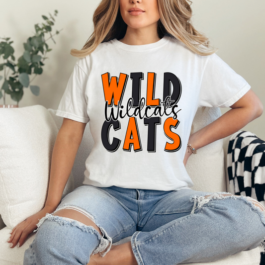 Wildcat Block with Script (short sleeve, long sleeve, sweatshirt, hoodie)