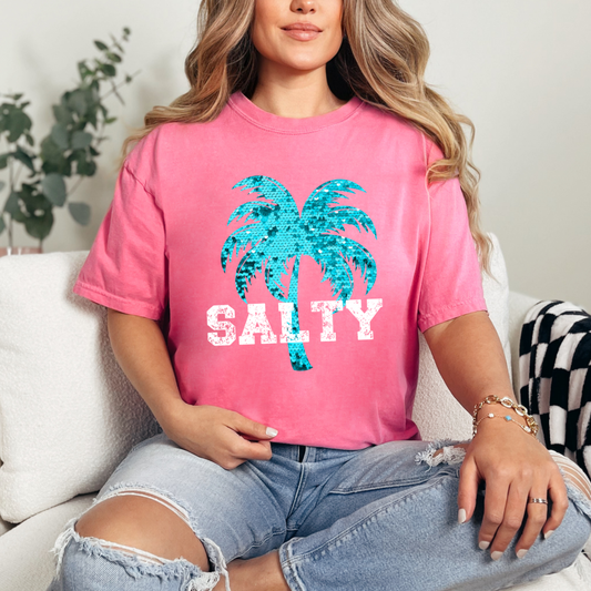 Salty Palm Tree (Pink) Shirt