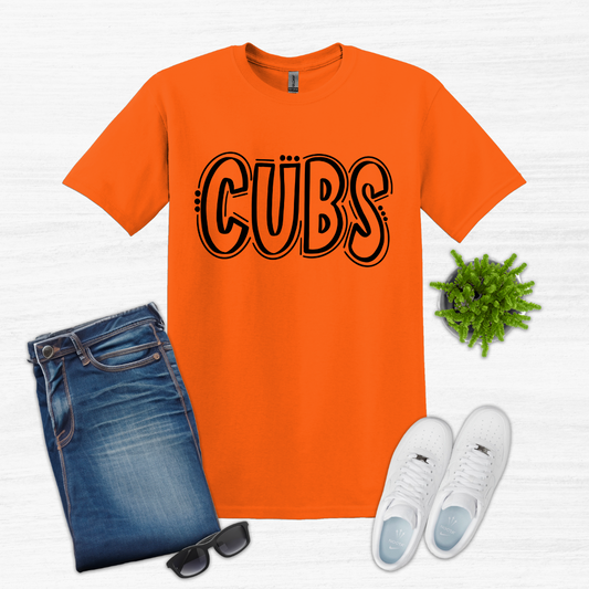 Cubs Doodle Gildan Short Sleeve (Youth and Adult)