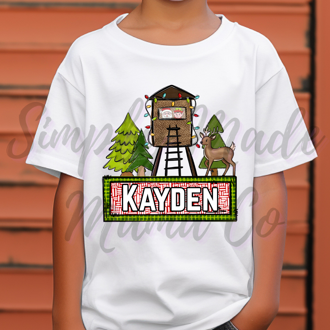 Customizable Christmas Deer Stand Shirt