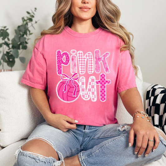Pink Out Volleyball Comfort Color