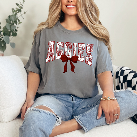 Aggie Floral Bow Shirt