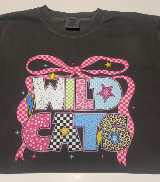 Wildcats Animal Print Bow (short sleeve, long sleeve, sweatshirt, hoodie)