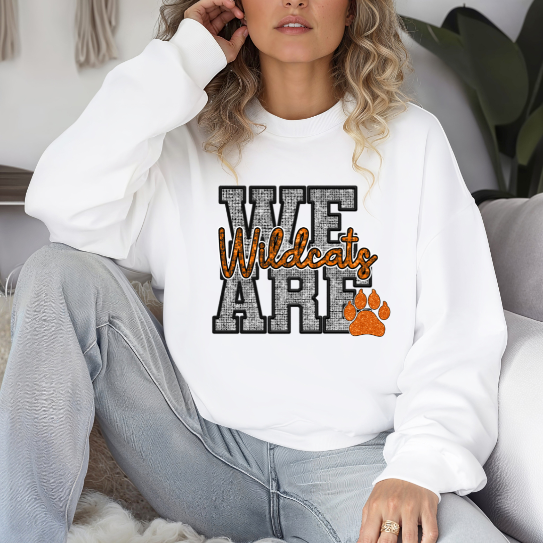 We are Wildcats Faux Sequin Sweatshirt (Youth and Adult)