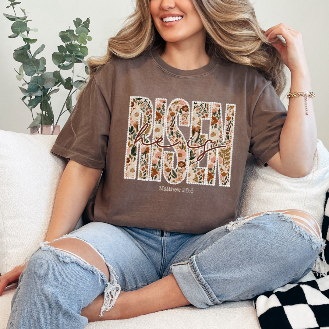 He is Risen Floral Comfort Color