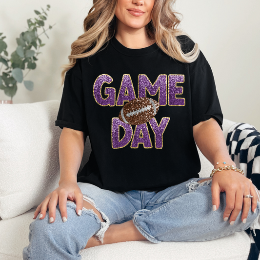 Game Day Purple Gold Comfort Color (Adult Only)