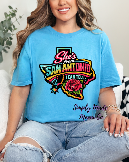 She's From San Antonio Spurs Comfort Color