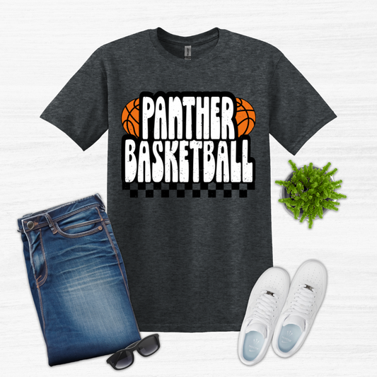 Panther Checkered Basketball (short sleeve, long sleeve, sweatshirt, hoodie)