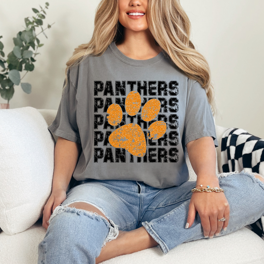 Panthers Block Letters Comfort Color (Adult Only)