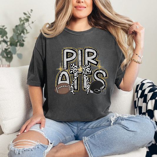 Pirates Football Bow (short sleeve, long sleeve, sweatshirt, hoodie)