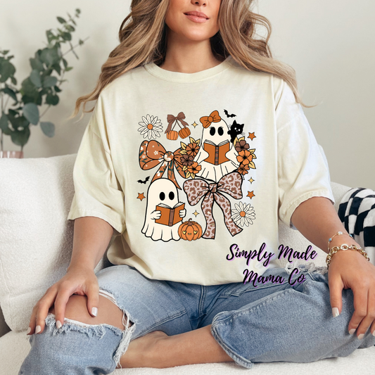 Cheetah Bow with Ghost Collage Comfort Color