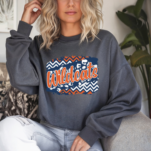 Wildcats Navy Zigzag Sweatshirt (Youth and Adult)