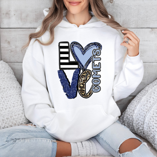 Comets LOVE Hoodie (Youth and Adult)