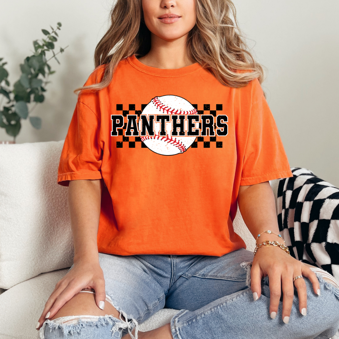 Panthers Checkered Baseball (short sleeve, long sleeve, sweatshirt, hoodie)