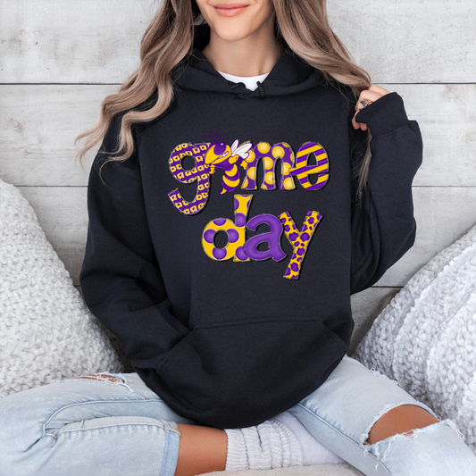 Game Day Purple and Yellow Hoodie (Youth and Adult)