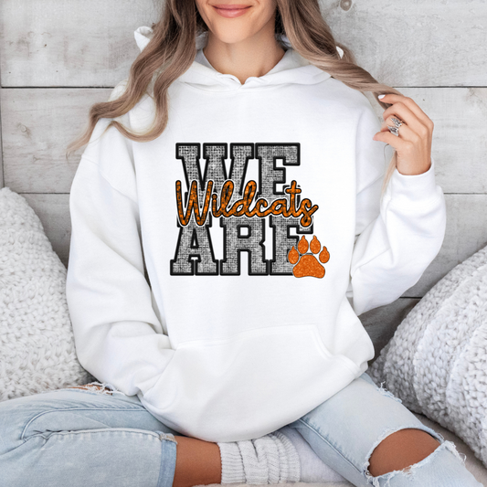 We are Wildcats Faux Sequin Hoodie (Youth and Adult)