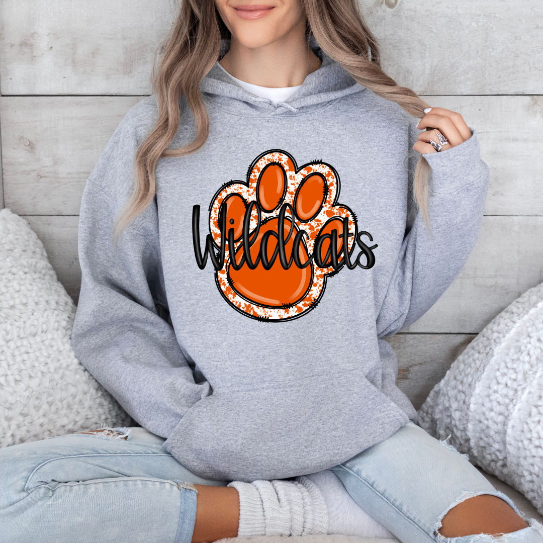 Wildcats Paw Print Hoodie (Youth and Adult)