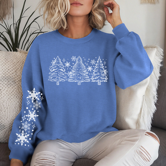 Christmas Trees and Snow Sweatshirt