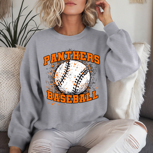 Panthers Baseball Splatter (short sleeve, long sleeve, sweatshirt, hoodie)