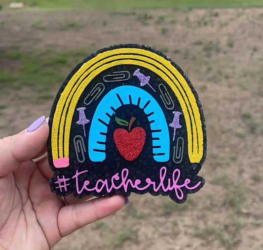 Teacher Life Rainbow Car Freshie