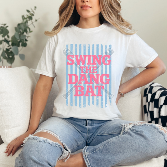 Swing The Dang Bat Pink Comfort Color