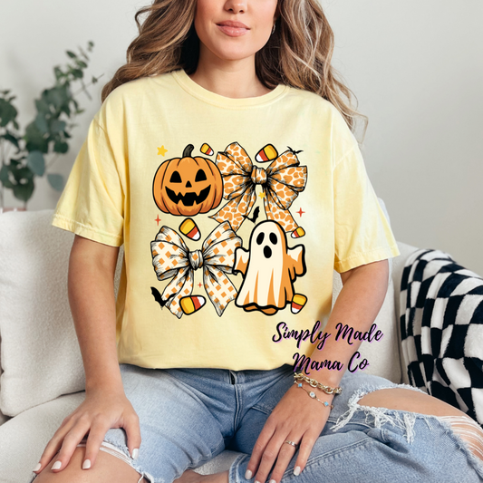 Candy Corn Bow Comfort Color
