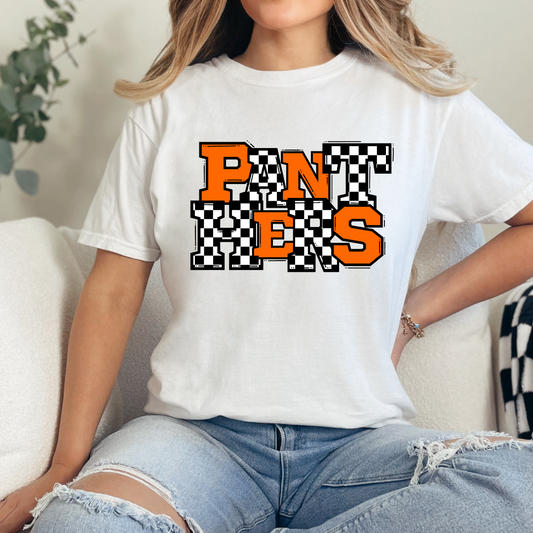 Panthers Checkered Patch Letters (short sleeve, long sleeve, sweatshirt, hoodie)