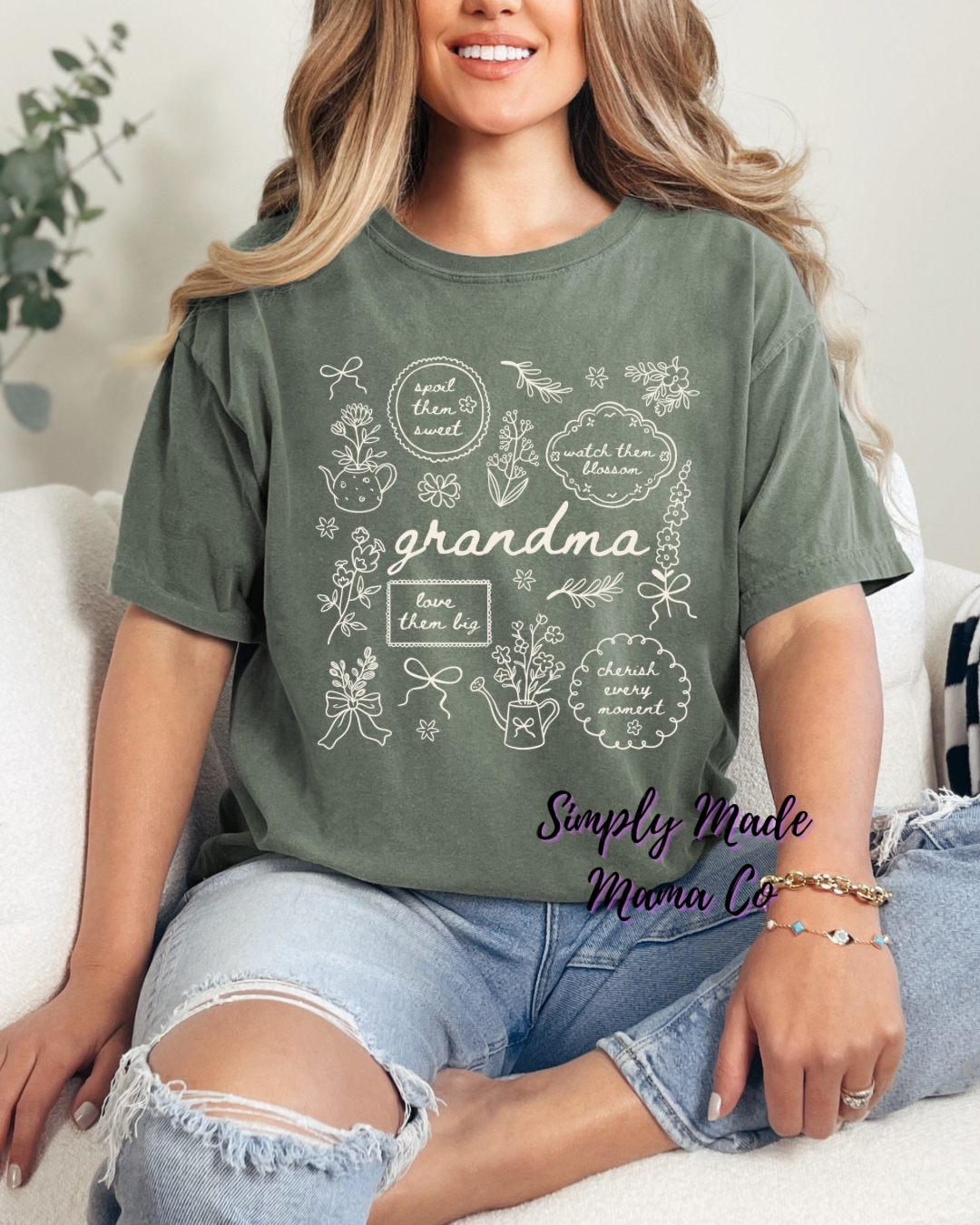 Grandma Collage Ivory Comfort Color
