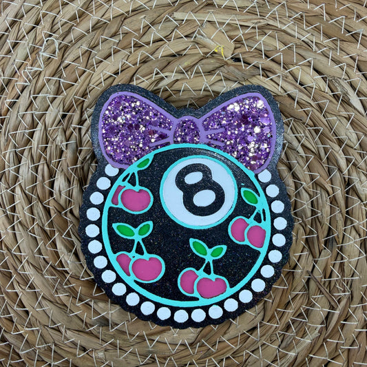 Cherry 8 Ball with Bow Car Freshie- Custom